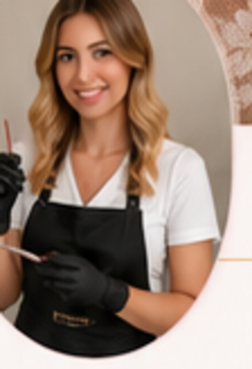 Nail artist σε δημιουργικό χώρο εργασίας